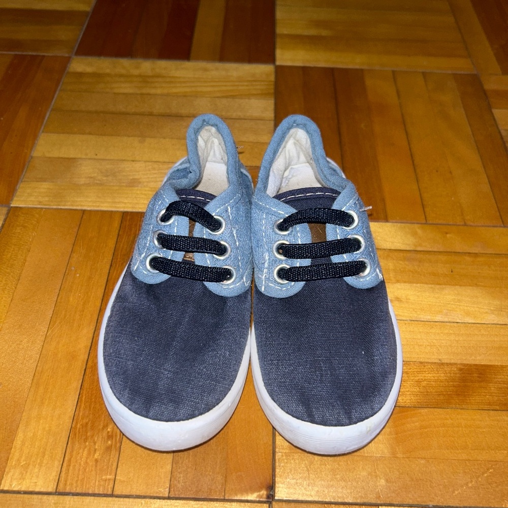 Casual Blue Canvas Sneakers
